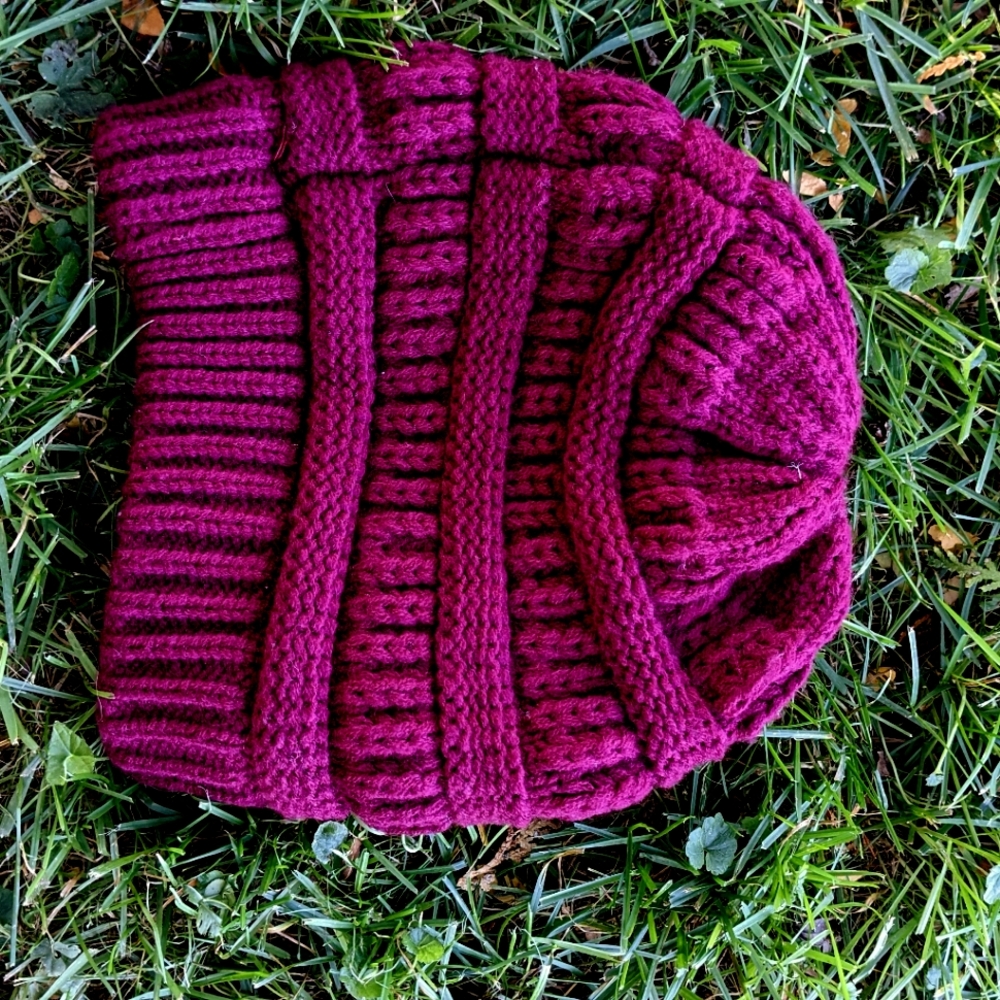Cozy Dark Red Beanie Hat